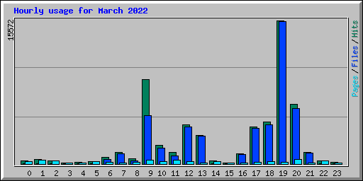 Hourly usage for March 2022