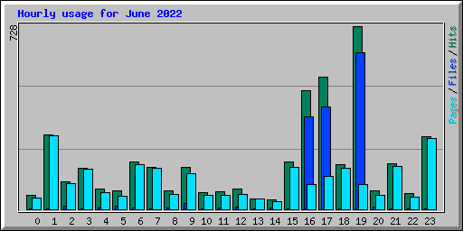 Hourly usage for June 2022