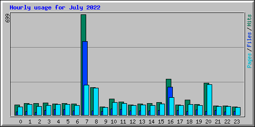 Hourly usage for July 2022