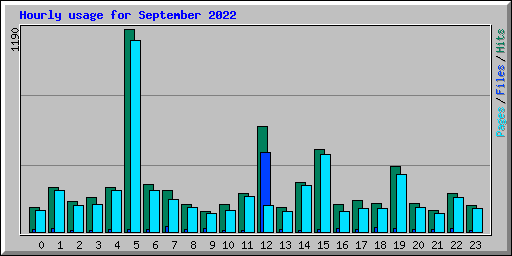 Hourly usage for September 2022
