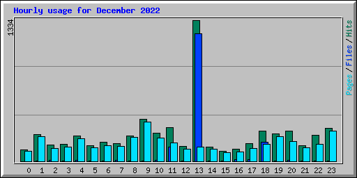 Hourly usage for December 2022