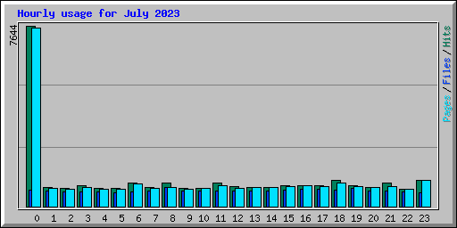 Hourly usage for July 2023