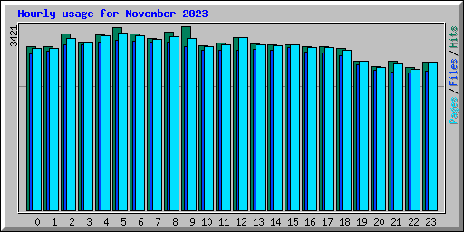 Hourly usage for November 2023