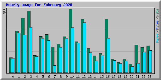 Hourly usage for February 2026